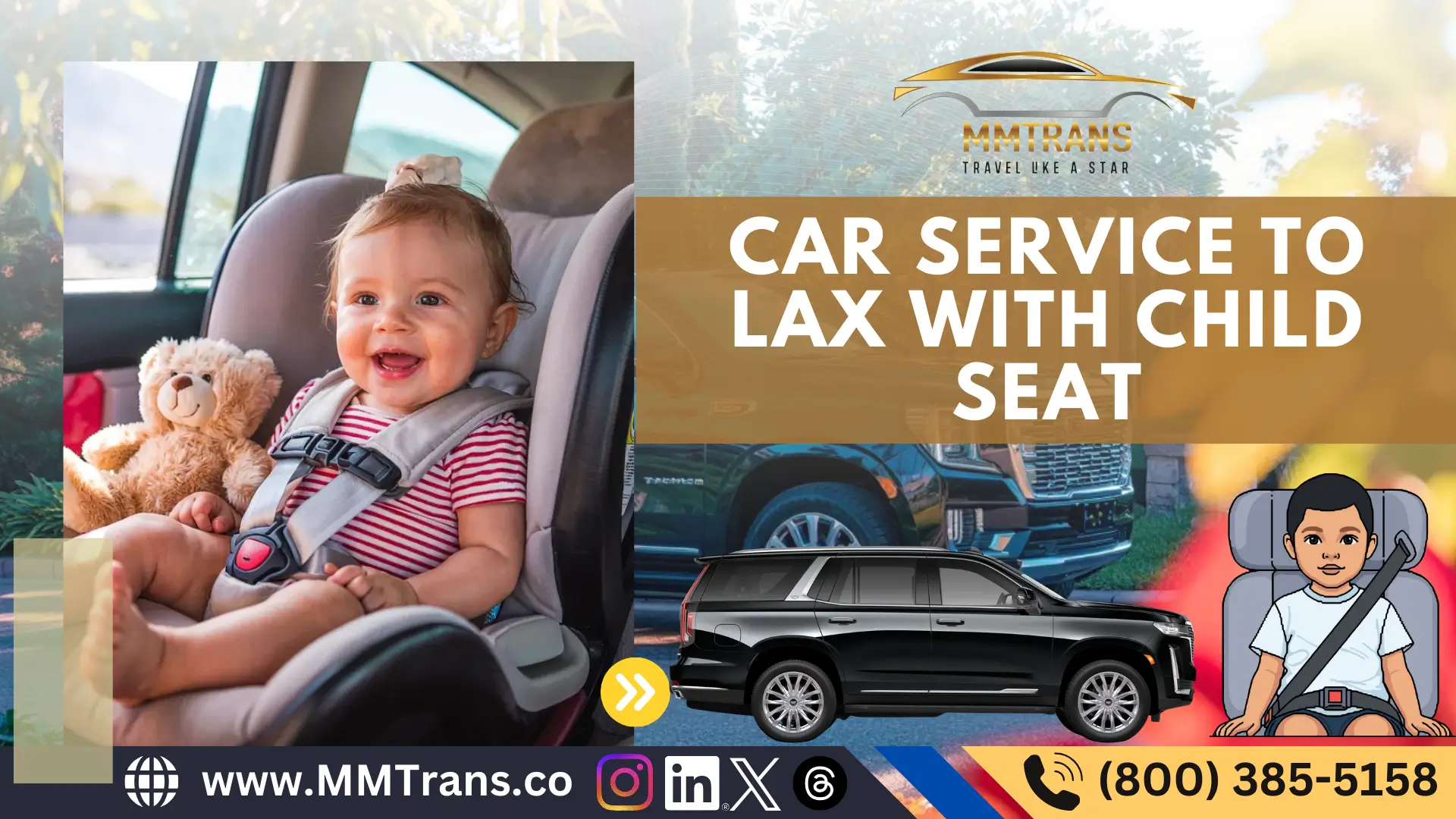 car service to lax with child seat